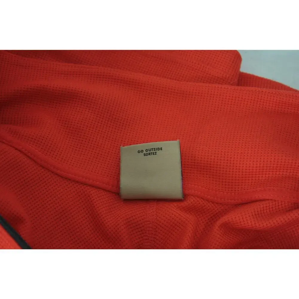 Vintage Nike ACG Waffle Knit Thermal Pullover Womens M Red Half Zip Outdoor